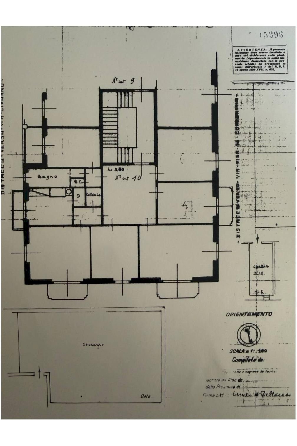 Apartment via Pisa, Genova (neighborhood Albaro) - floor plans 1
