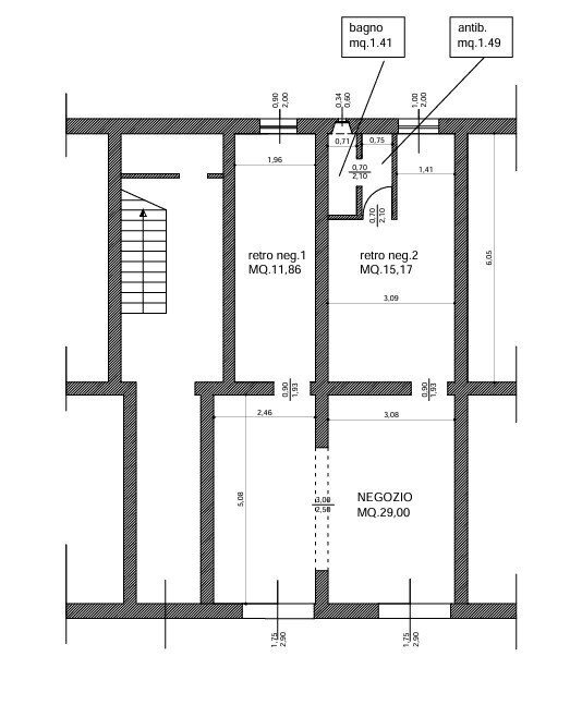 Attività Commerciale via Porta Nova, Bologna (zona Centro Storico) - planimetria 1