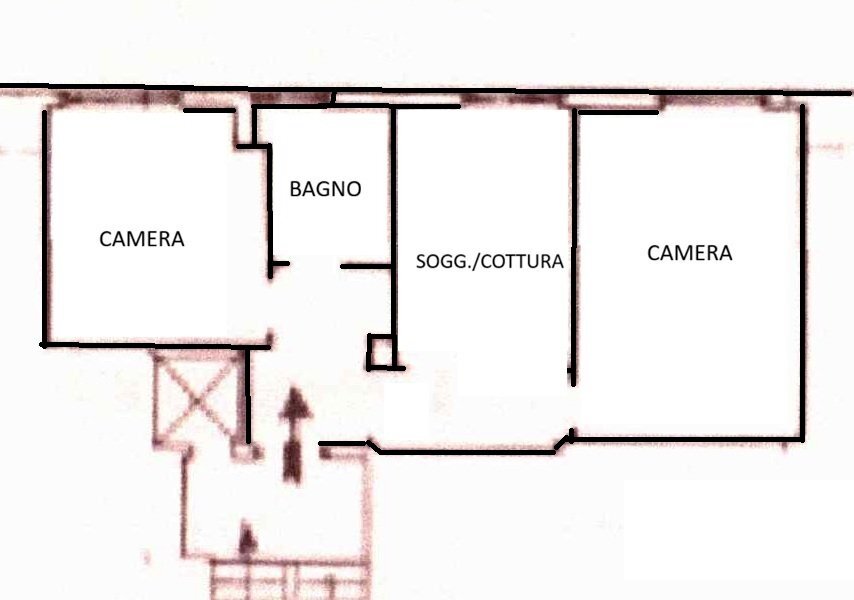 PIANTINA.jpg - Trilocale Galleria Carlo Aschero, Savona - planimetria 1