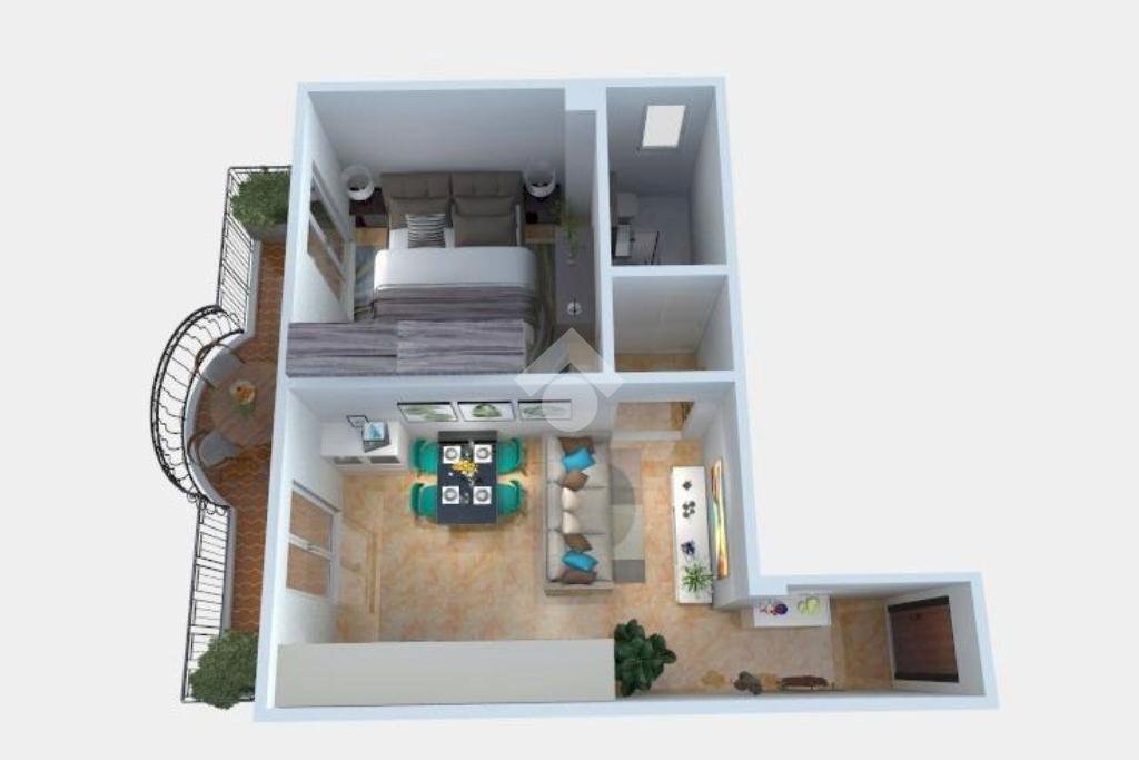 Two-room apartment Via S. Sebastiano, Vallebona - floor plans 1