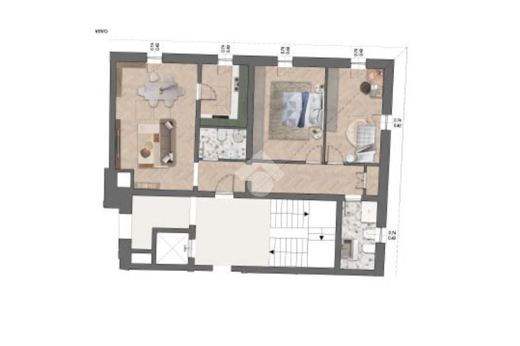 Quadrilocale Piazza della Repubblica, Castelfranco Emilia - planimetria 1