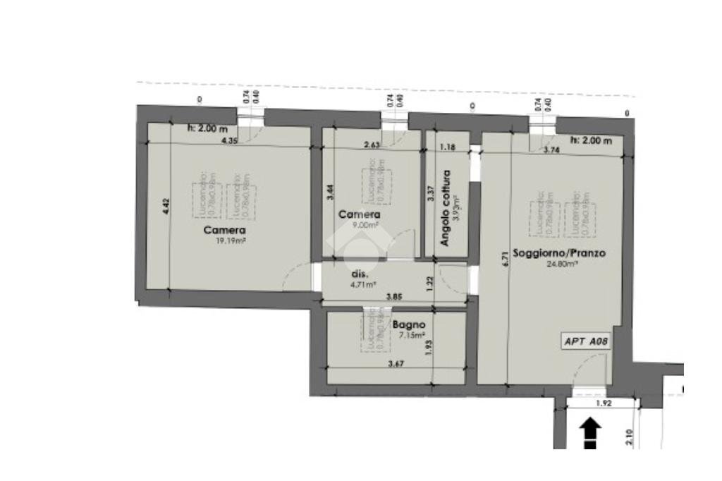 Trilocale Piazza della Repubblica, Castelfranco Emilia - planimetria 1
