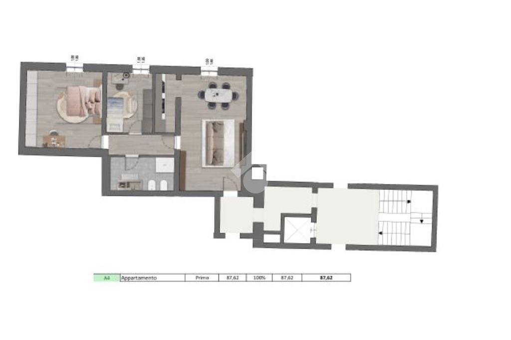 Trilocale Piazza della Repubblica, Castelfranco Emilia - planimetria 1