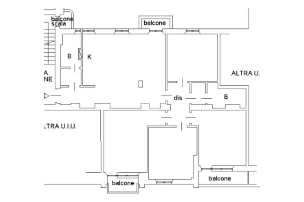 Four-room apartment Via Degli Imbriani, Milano (neighborhood Bovisa) - floor plans 1