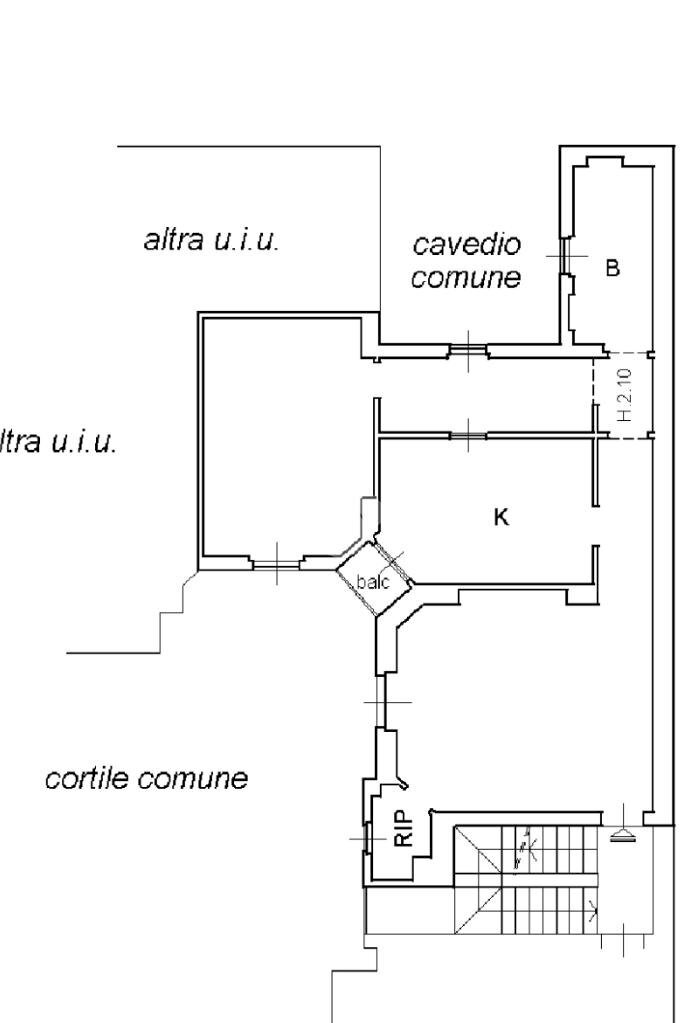 Trilocale Corso 22 Marzo, Milano - planimetria 1