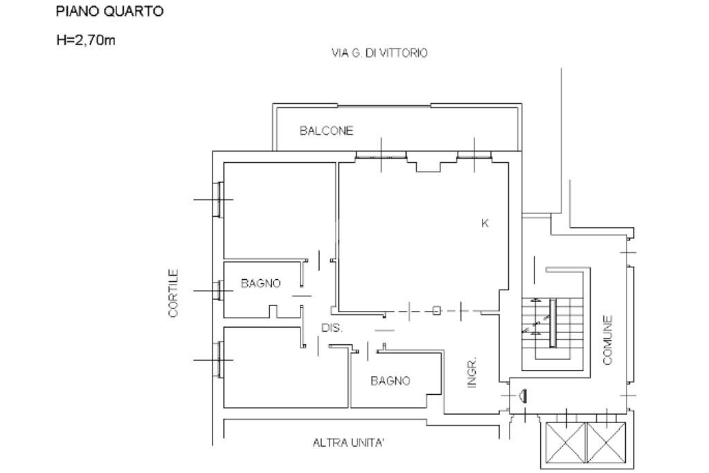 Trilocale Via Giuseppe di Vittorio, Novate Milanese - planimetria 1
