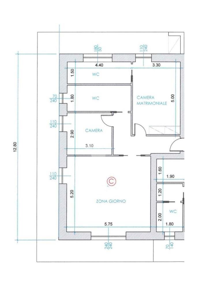 Trilocale Str. S. Matteo, Bra - planimetria 1