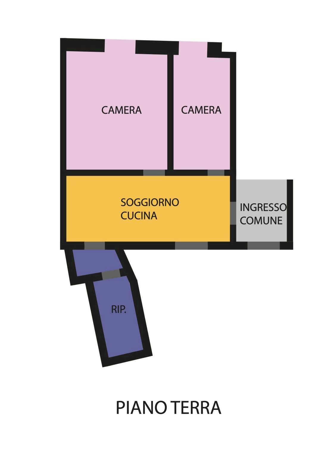 Three-room apartment via Domenico Lama, Faenza - floor plans 1