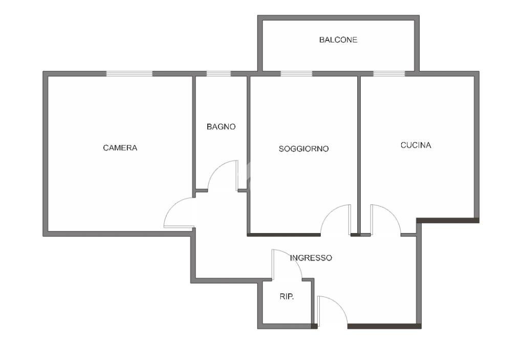 Trilocale Via Giuseppe Garibaldi, Albisola Superiore - planimetria 1
