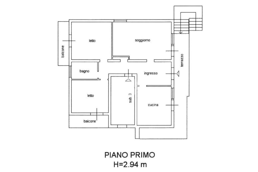 Porzione di casa Via Brasco, Montelabbate - planimetria 1