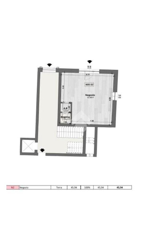 Negozio Piazza Della Repubblica, Castelfranco Emilia - planimetria 1