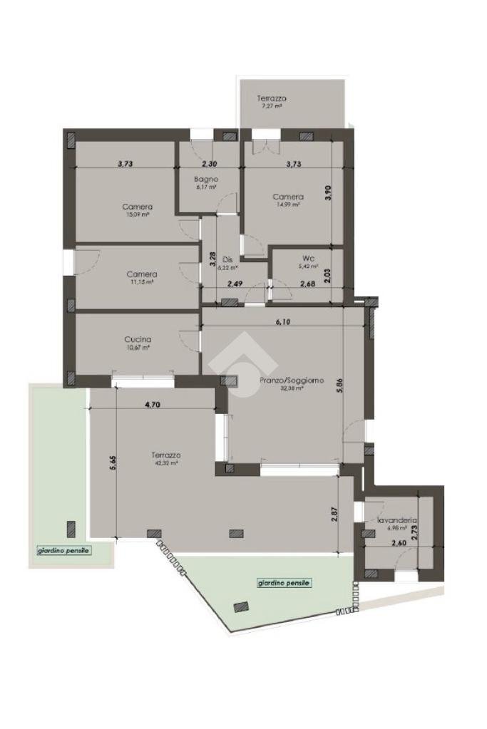 Attic Via stradella, Formigine - floor plans 1
