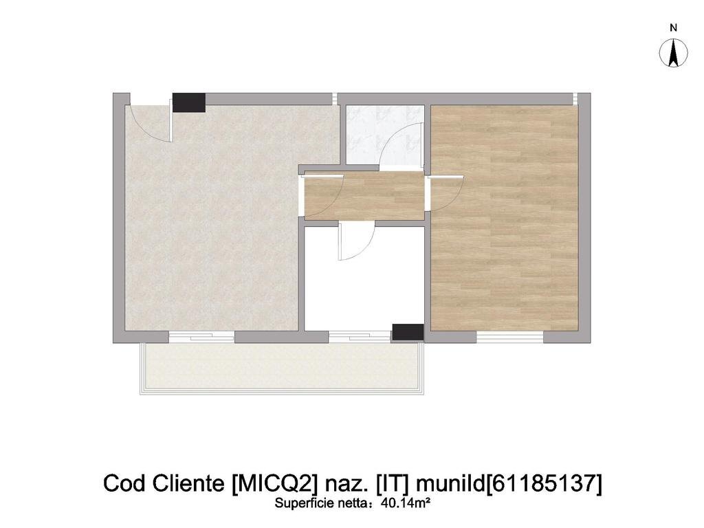 Bilocale Via Leone Tolstoi, Milano (zona Giambellino) - planimetria 1