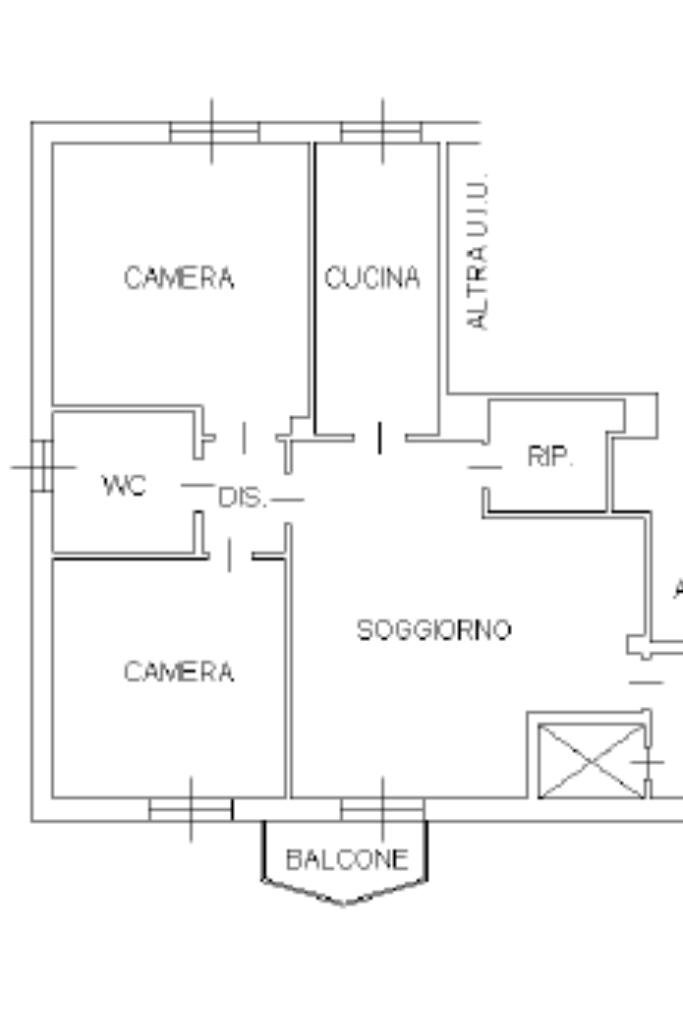 Trilocale Via demonte, Milano (zona Niguarda) - planimetria 1