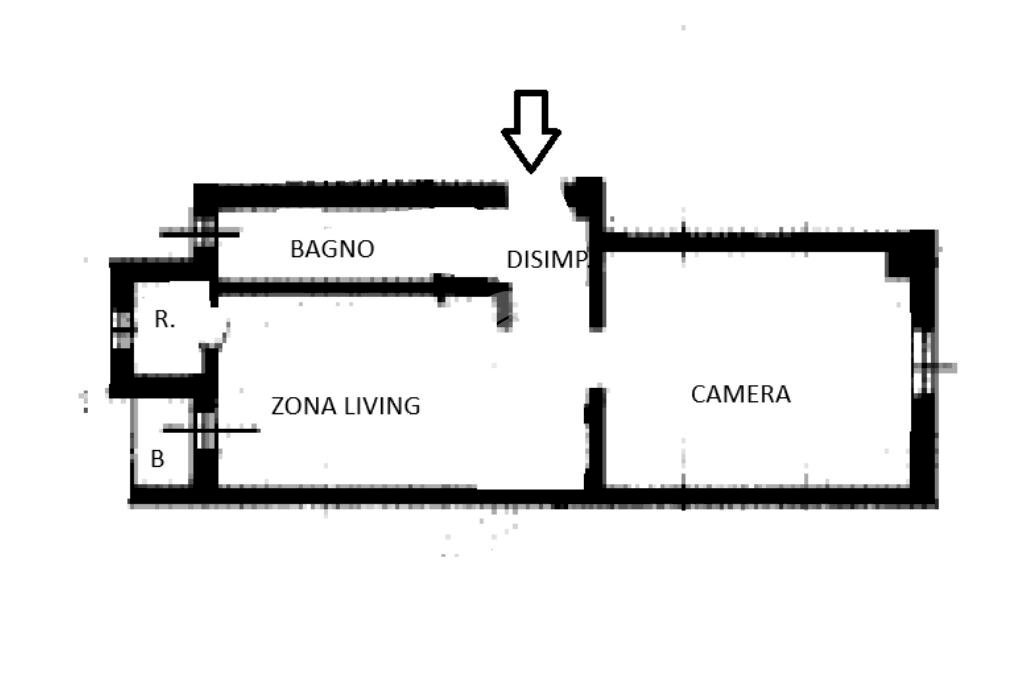 Two-room apartment Via Alfonso Capecelatro, Milano (neighborhood San Siro) - floor plans 1