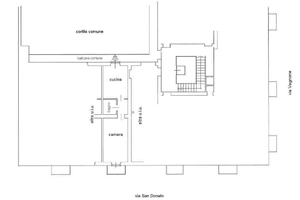 Bilocale Via san donato, Torino (zona San Donato) - planimetria 1