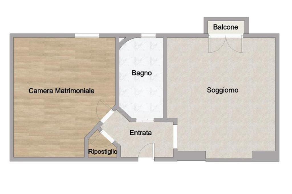 Bilocale Piazza Pompeo Castelli, Milano (zona Villapizzone) - planimetria 1