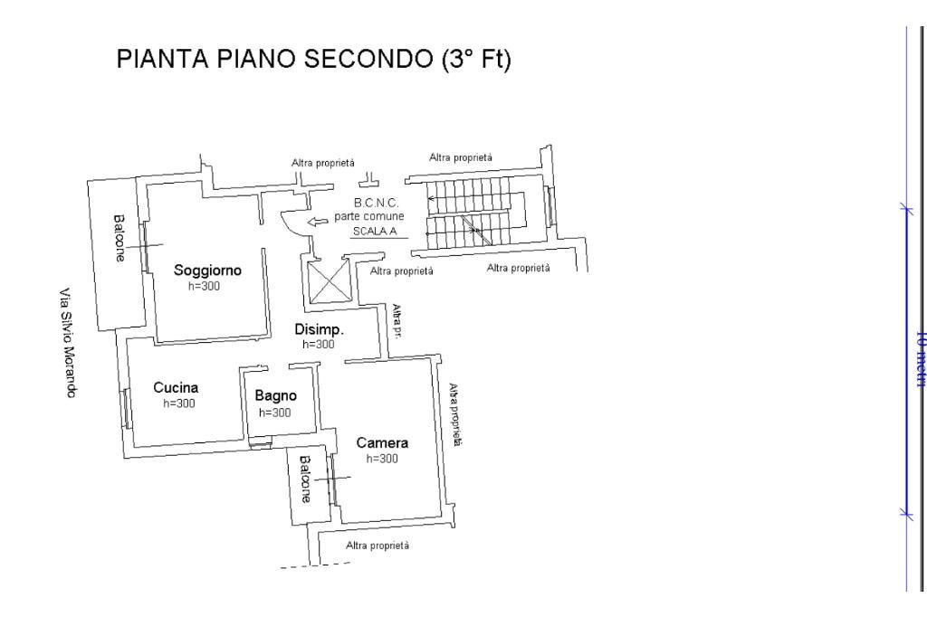 Trilocale Via Morando Silvio, Asti - planimetria 1