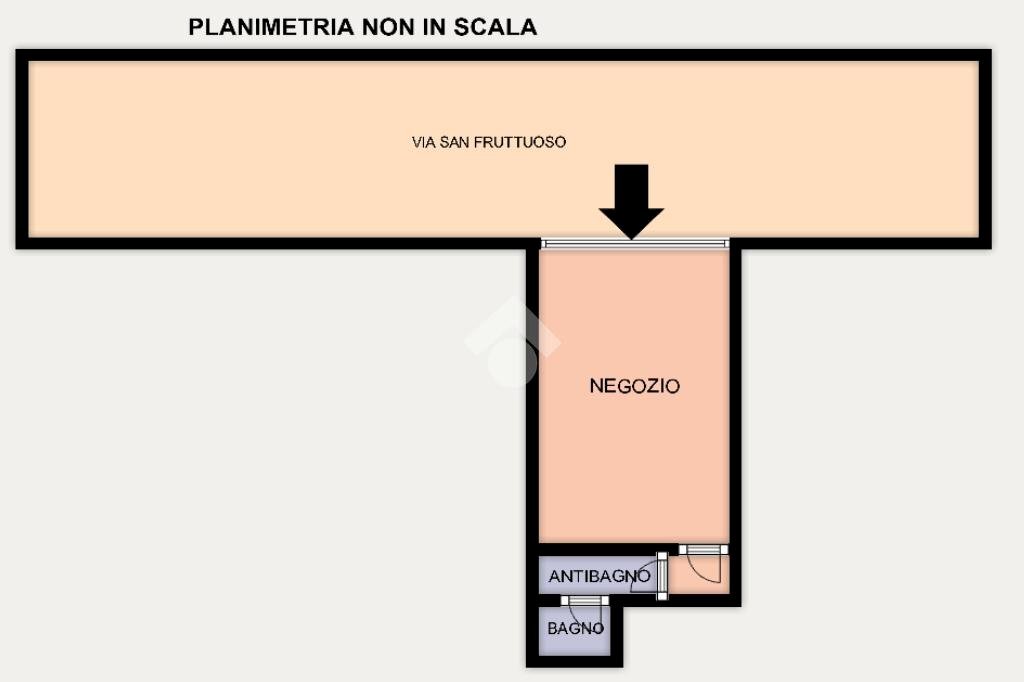 Negozio Via San Fruttuoso, Genova (zona San Fruttuoso) - planimetria 1