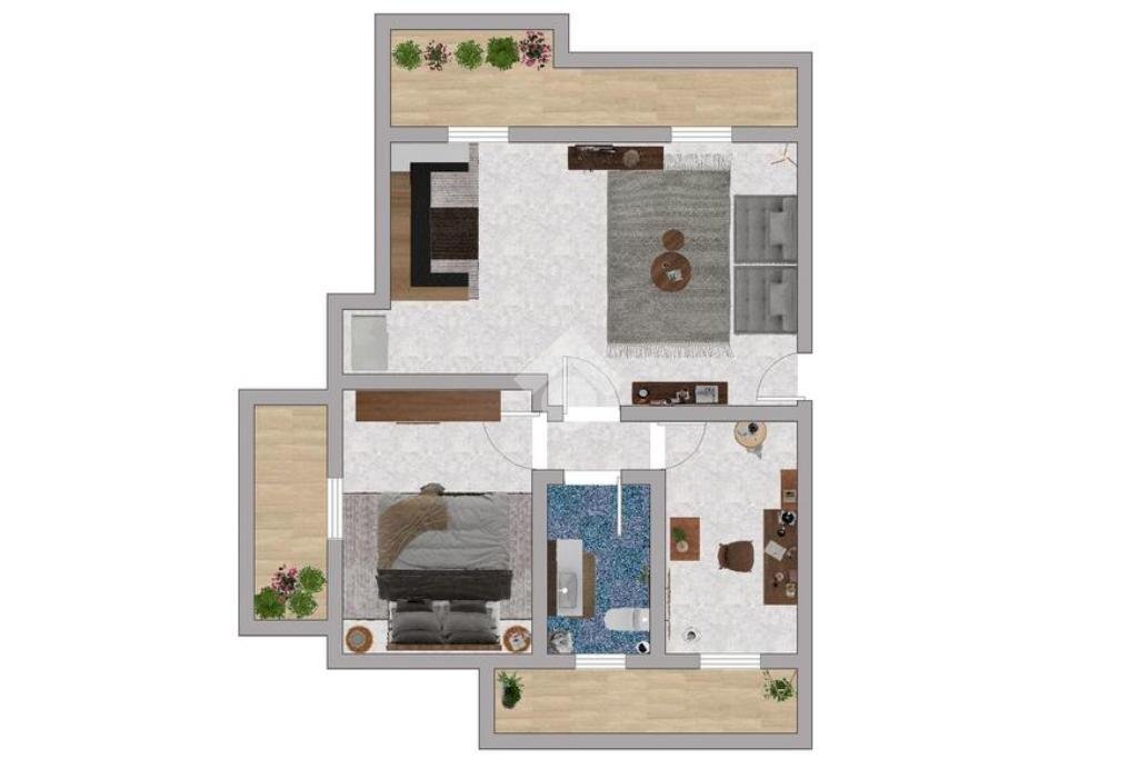 Three-room apartment Via magenta, Rho - floor plans 1