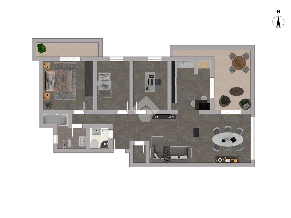 Quadrilocale Via dei Pioppi, Cologno Monzese - planimetria 1