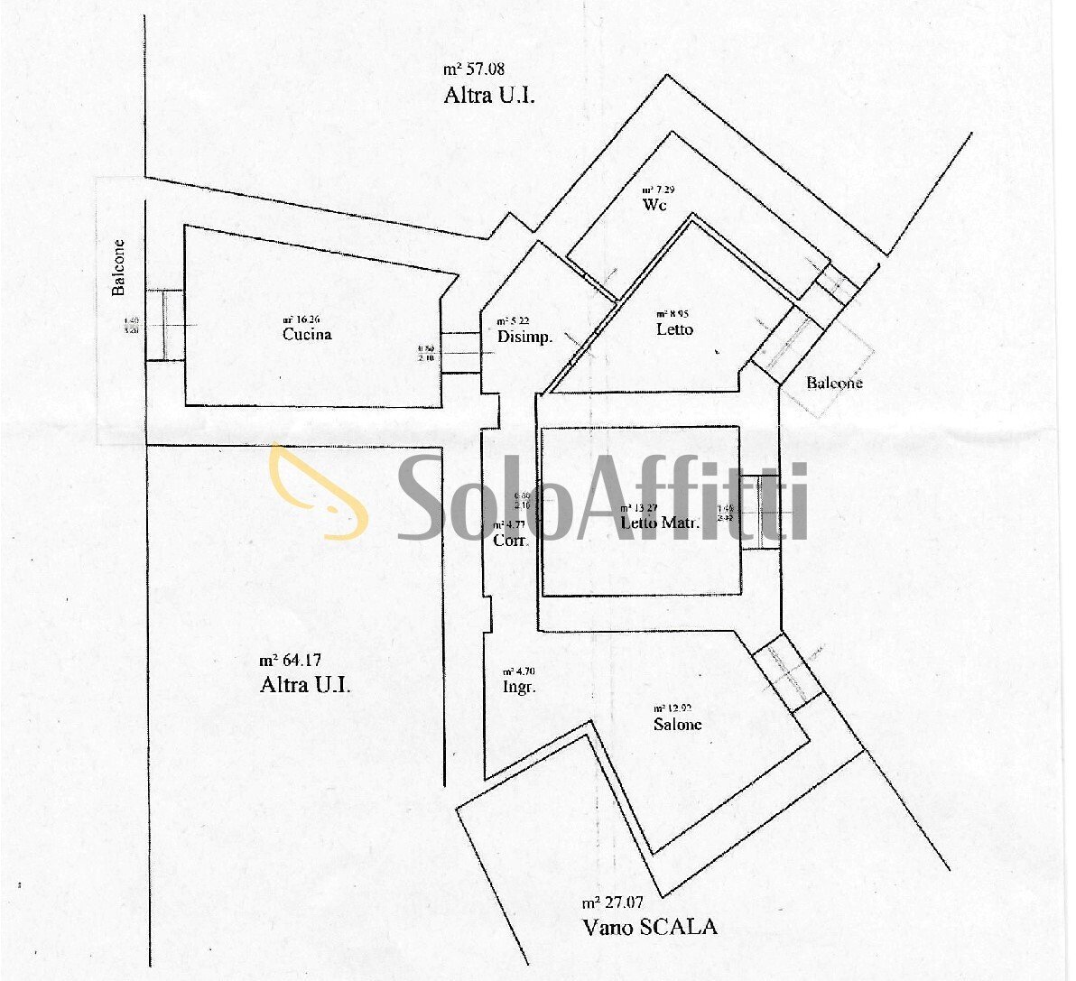 PLANIMETRIA - Trilocale Via Giacinto Gigante, Napoli (zona Arenella) - planimetria 1
