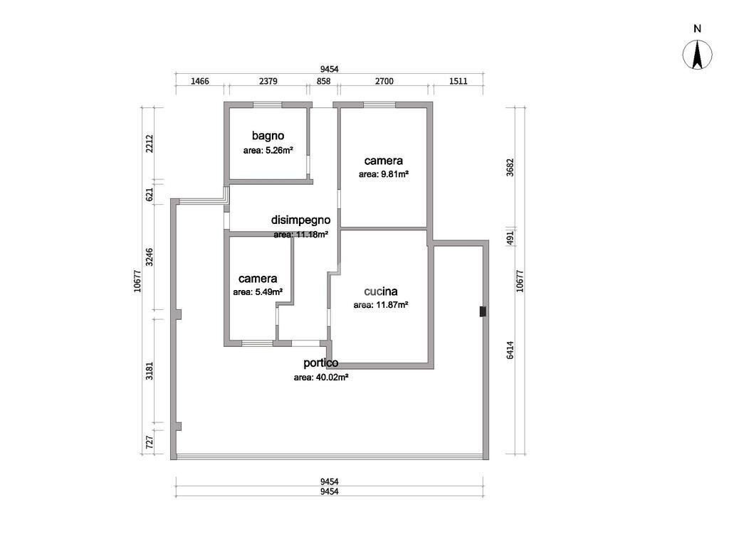 Portion of a house Via Toscana, Monte San Pietro - floor plans 1