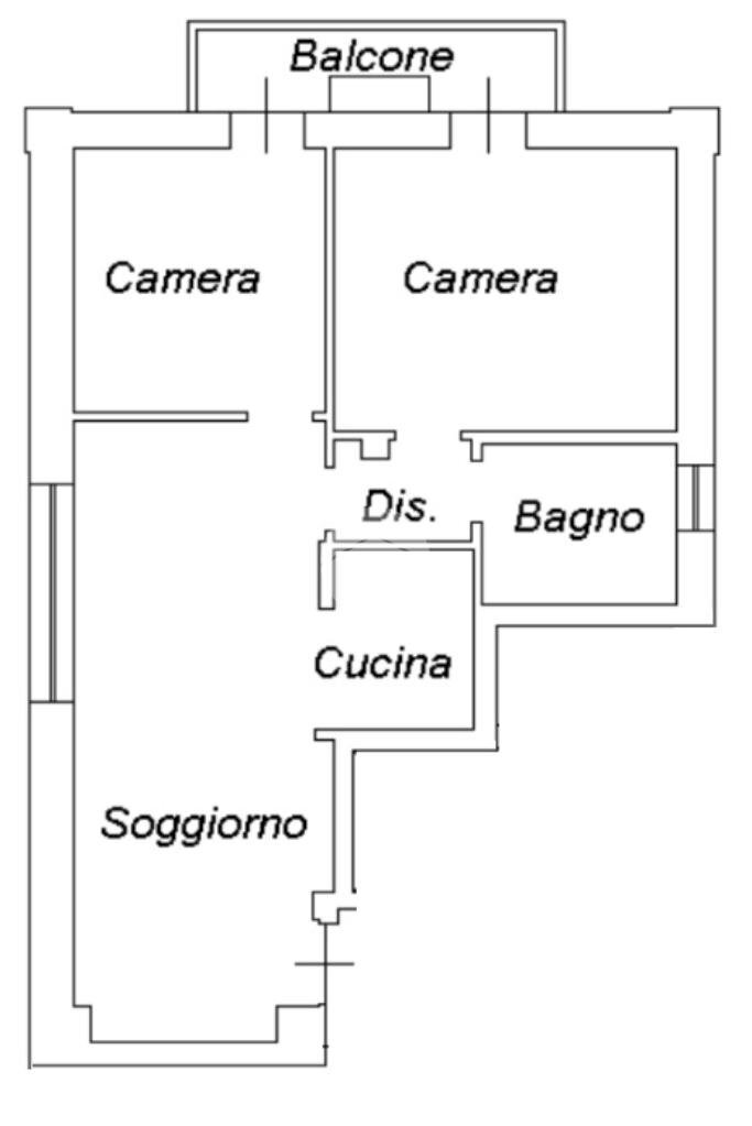 Three-room apartment Via Risorgimento, Zola Predosa - floor plans 1