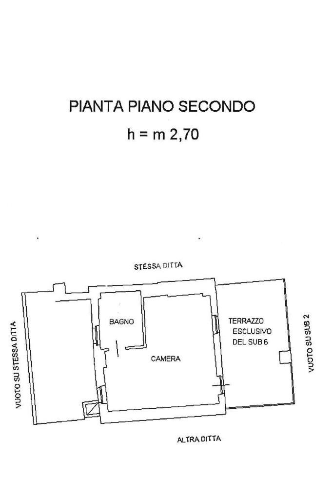 Monolocale Via S. Giovanni, Parella - planimetria 1
