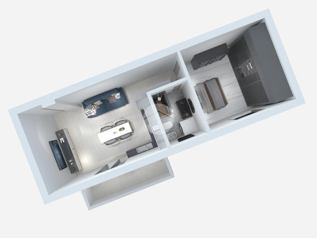 Bilocale Via Vittorio Veneto, Leini - planimetria 1