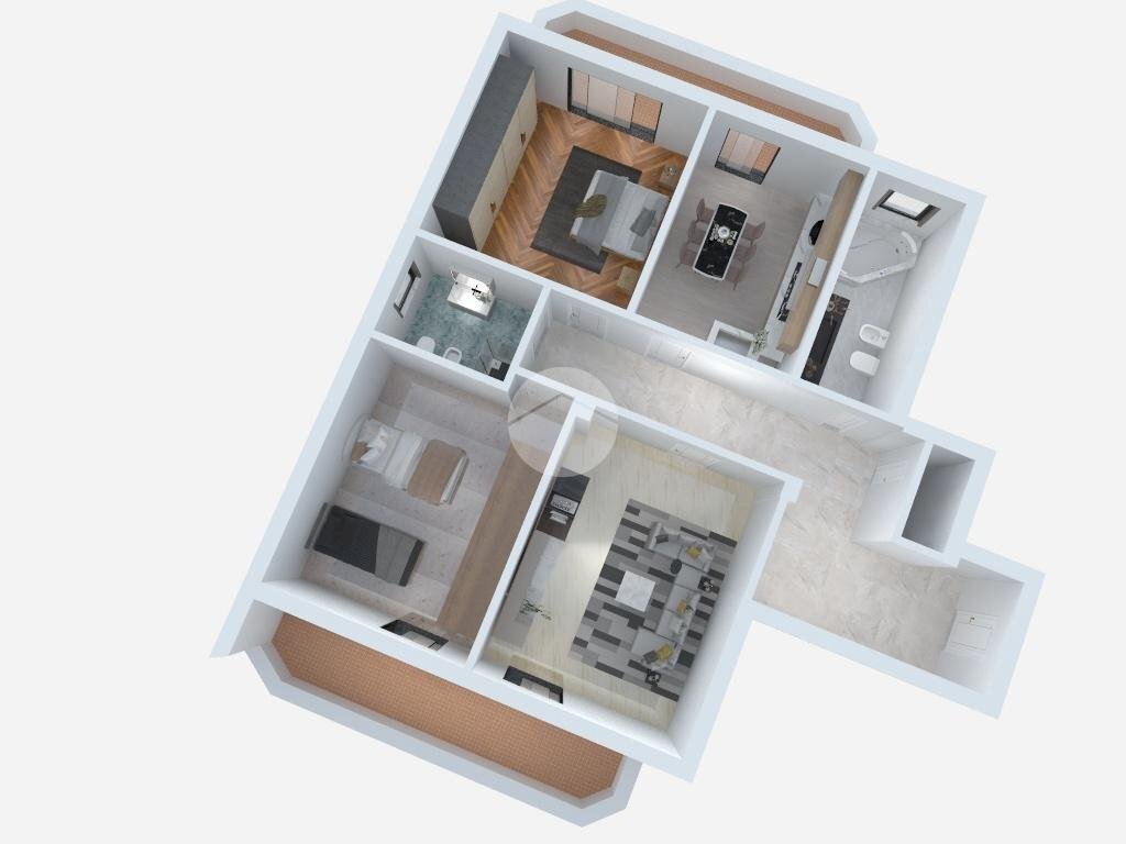 Four-room apartment Via Lombardore, Leini - floor plans 1