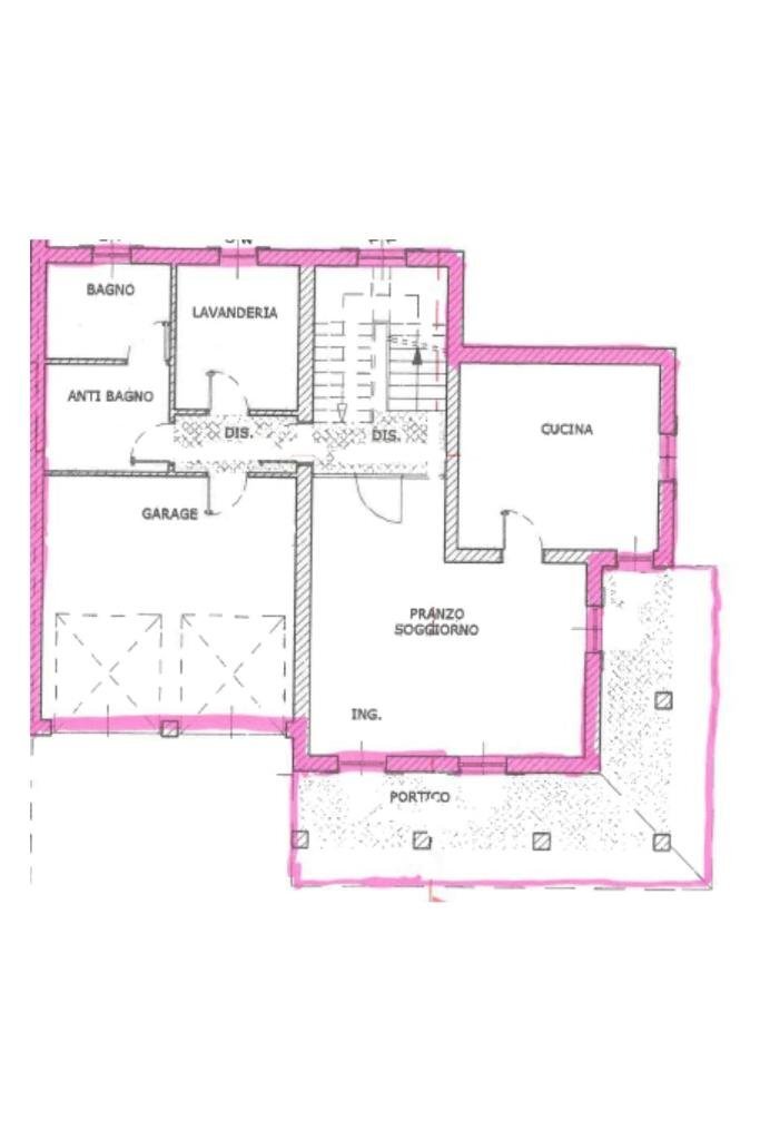 Portion of a house Via focherini, San Possidonio - floor plans 1