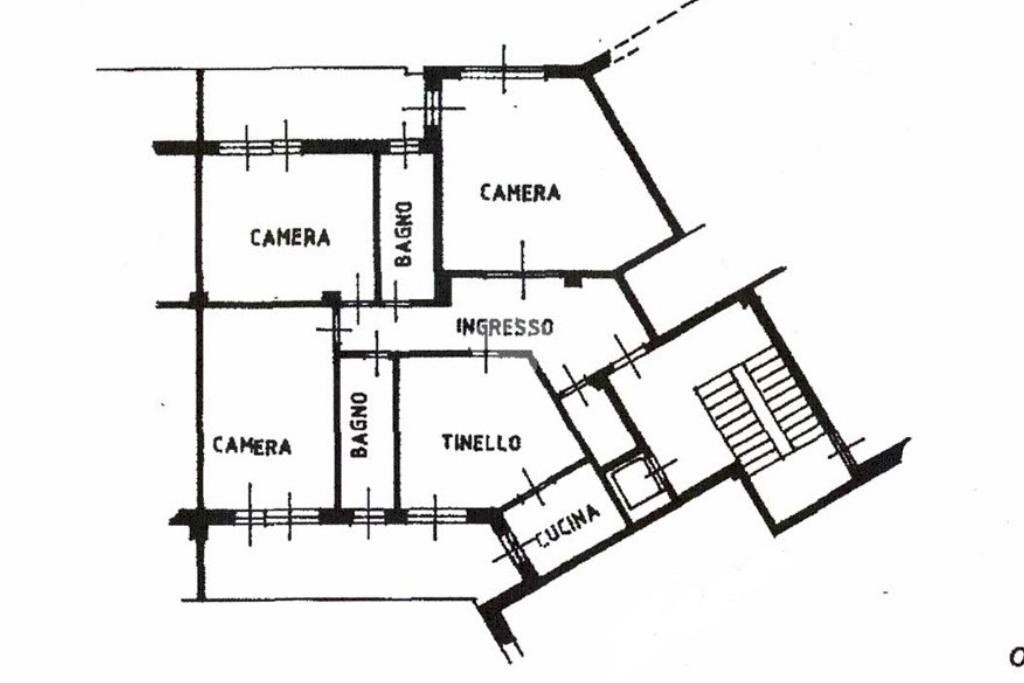 Quadrilocale Via stazione, Rosta - planimetria 1