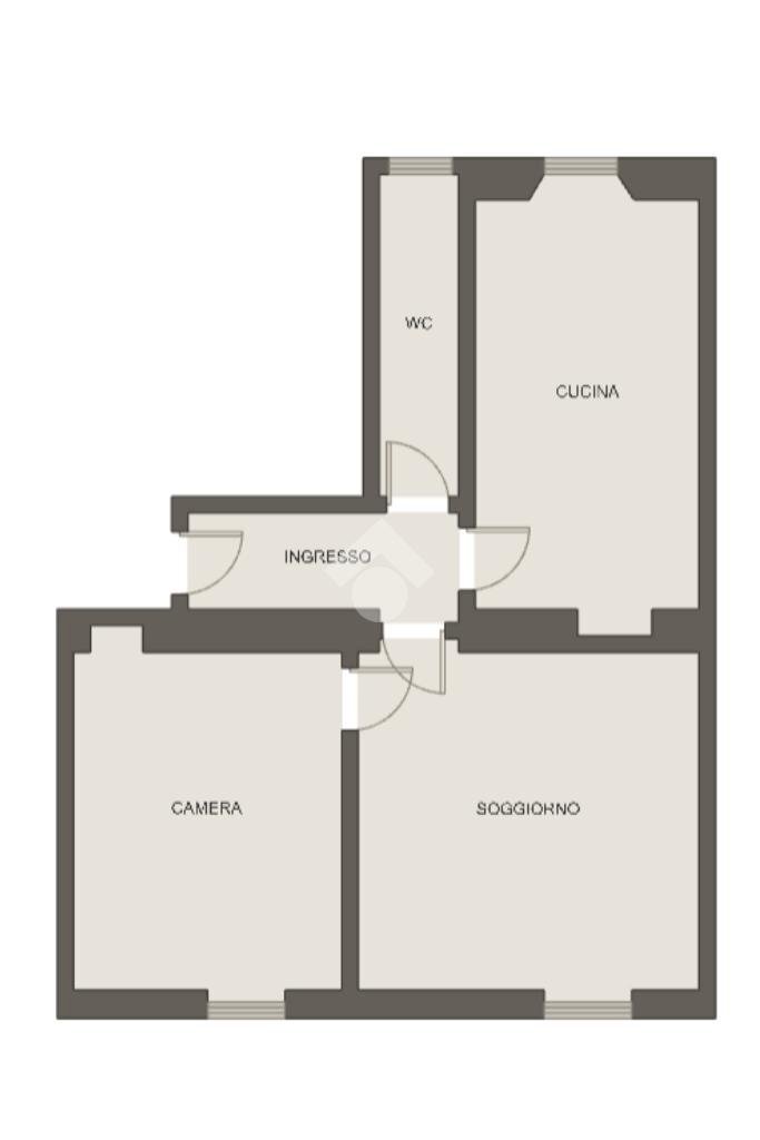 Two-room apartment Via Vallazze, Milano (neighborhood Città Studi) - floor plans 1
