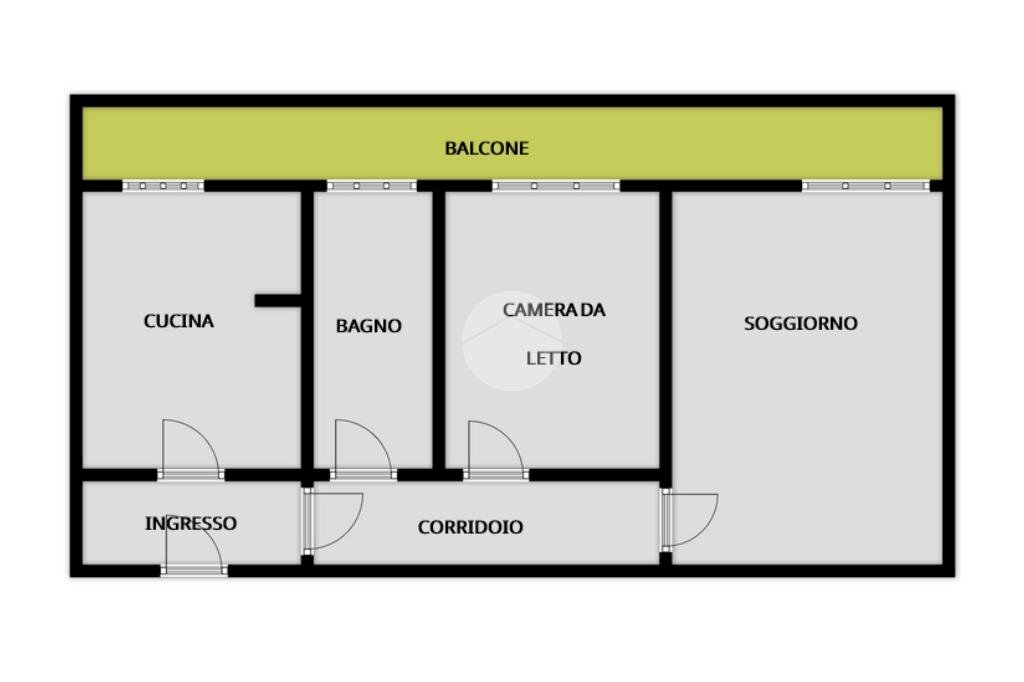 Trilocale Via Domenico Trentacoste, Milano (zona Ortica) - planimetria 1