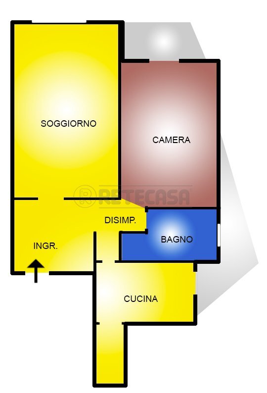1306-V.jpg - Two-room apartment Lungomare Giacomo Matteotti, Pescara - floor plans 1