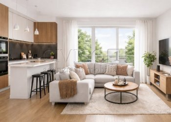 Salotto moderno con cucina open space.png - Apartment Via Roma 1, Torri di Quartesolo - photo 8