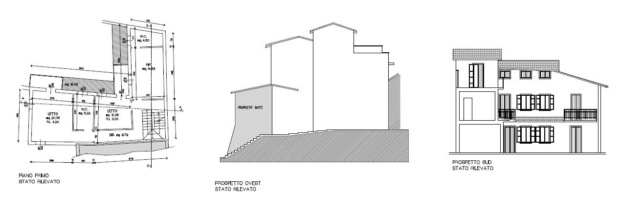 planimetrie edificio A piano primo.jpg - Villa Via del Santuario 15, Fiorano Modenese - floor plans 1
