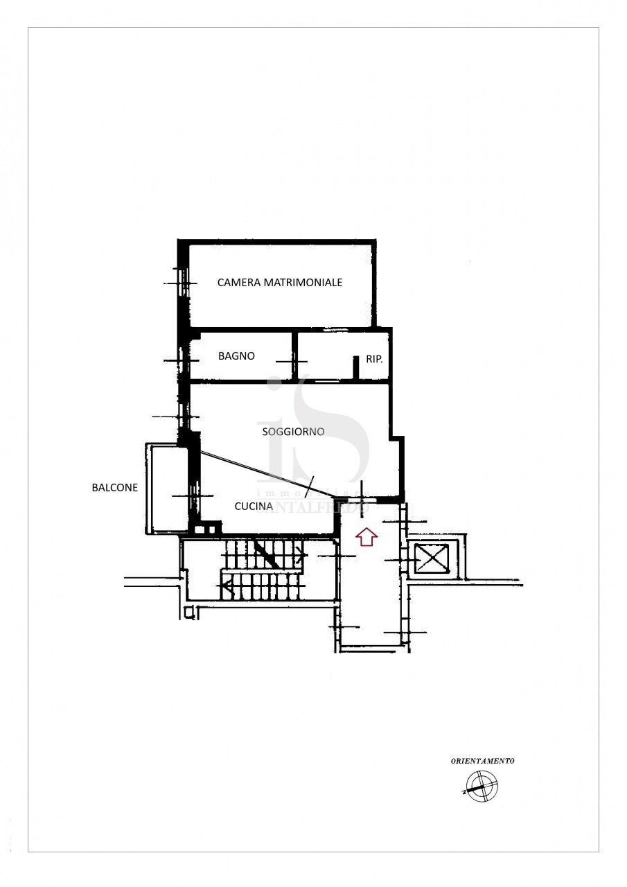 One-room apartment VIA LIBERTA', 9, Concorezzo - floor plans 1