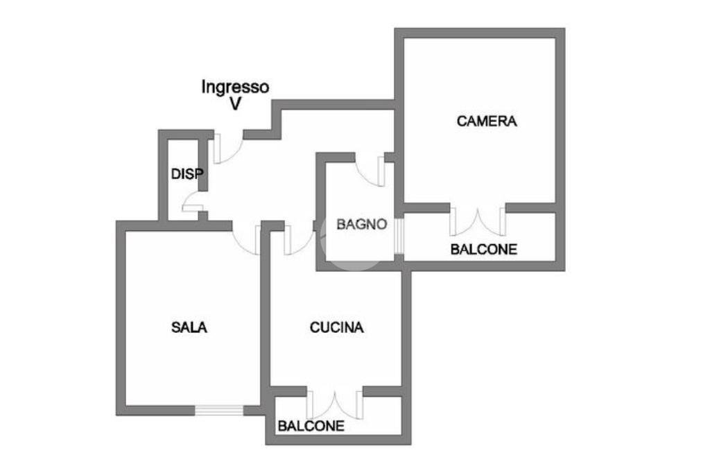 Three-room apartment Via della torrazza, Genova (neighborhood Prà) - floor plans 1