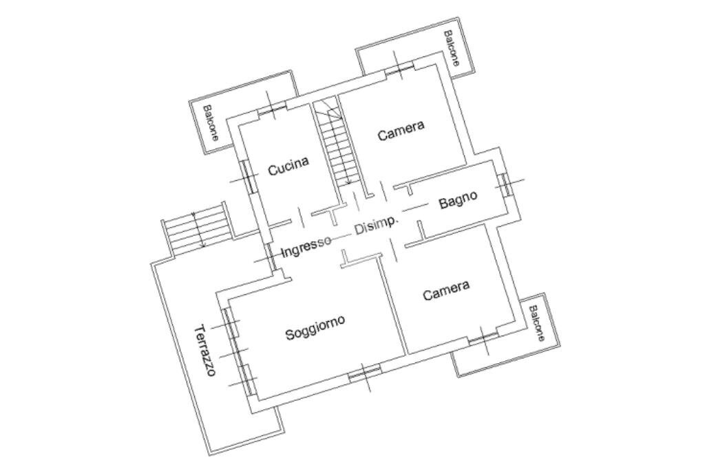 Villa Via Contessa Matilde Bocca, Romano Canavese - planimetria 1