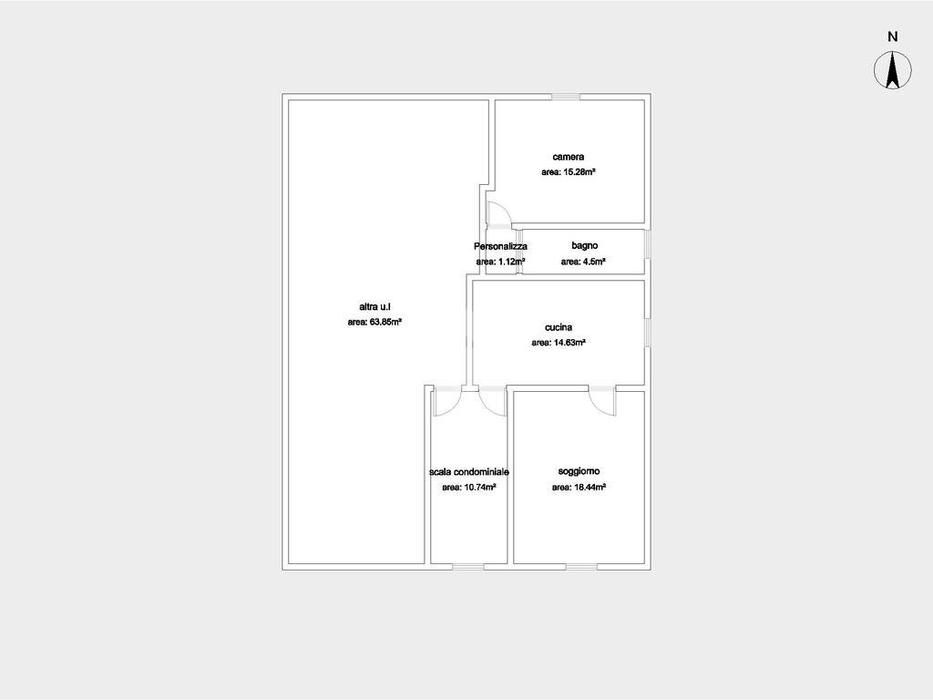 Three-room apartment Via Monte S. Giovanni, Monte San Pietro - floor plans 1