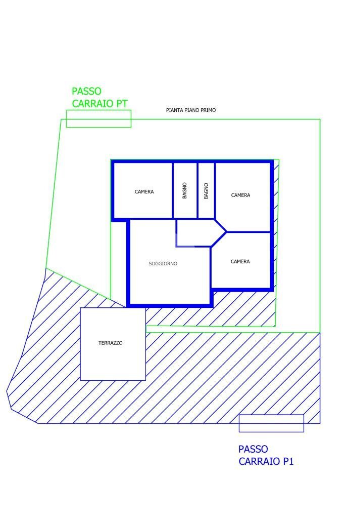 Four-room apartment Via Montegrappa, Rivalta di Torino - floor plans 1