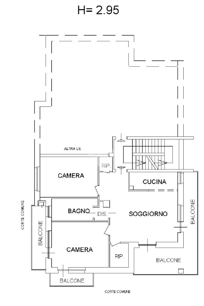 Trilocale Via Torino, Grosso - planimetria 1