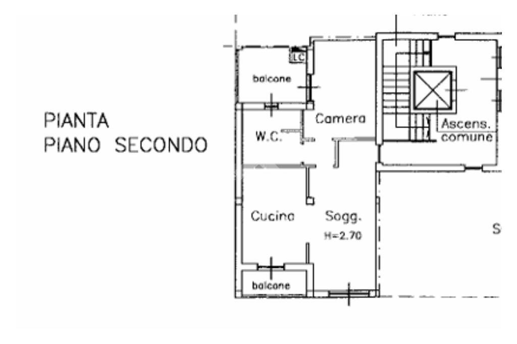 Bilocale Via Alessandro Aspesi, Galliate - planimetria 1