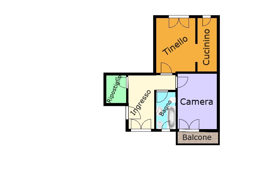 planimetria appartamento vendita via dondero sampi - Four-room apartment Via Stefano Dondero 8, Genova (neighborhood Sampierdarena) - floor plans 1