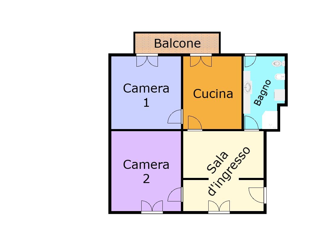 planimetria appartamento via rivarolo genova.png - Appartamento Via Rivarolo 26, Genova (zona Rivarolo) - planimetria 1