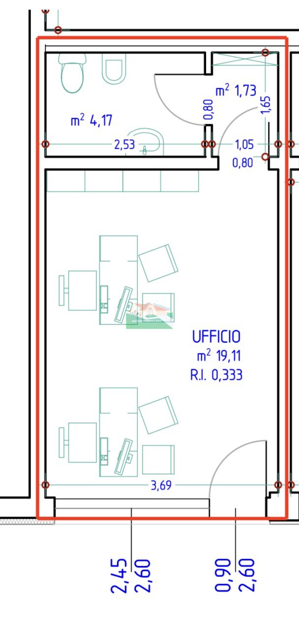 Screenshot 2025-09-10 alle 19.24.30.png - Office VIA DISMANO 450, Ravenna - floor plans 1