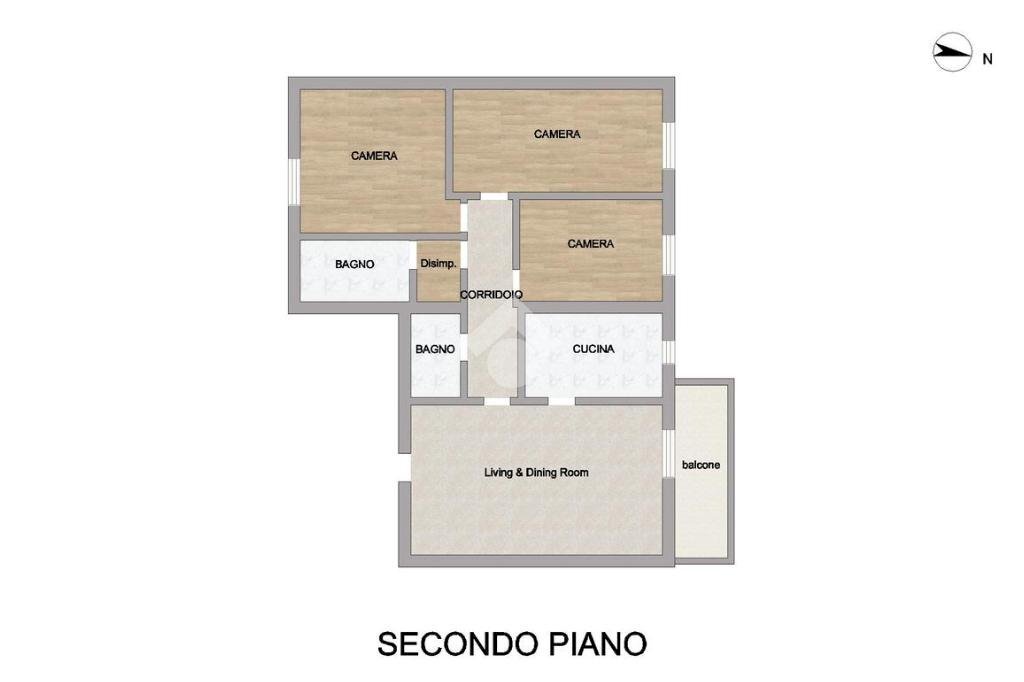 Quadrilocale Via Don Giacomo Grazioli, Reggio nell'Emilia - planimetria 1