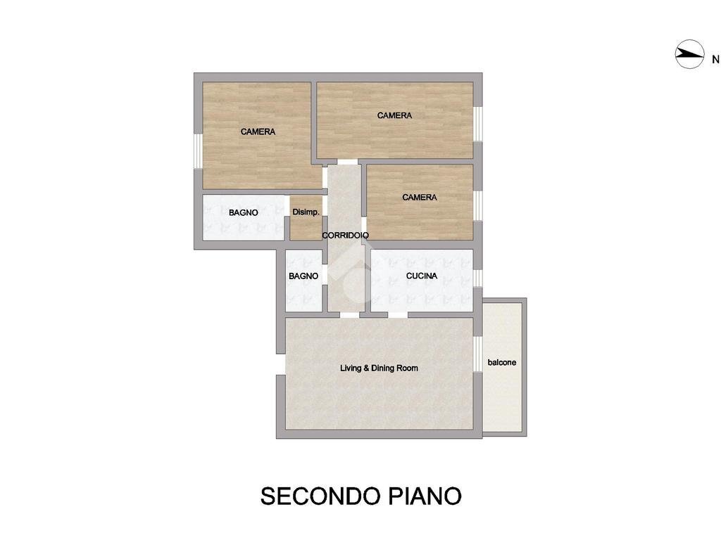 Quadrilocale Via Don Giacomo Grazioli, Reggio nell'Emilia - planimetria 1